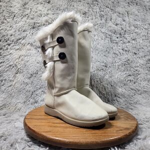 Womens Size 6 Retro Cutesy Comfortable Wear Mid Calf Gray Fall/Winter Boots